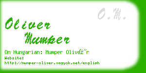 oliver mumper business card